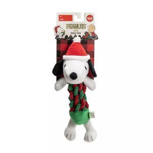 Peanuts Snoopy Tree Rope Body Dog Toy with Squeaker